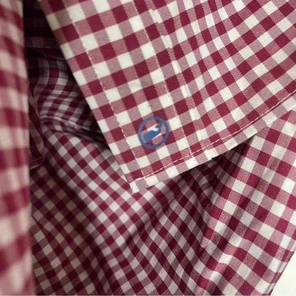 Vineyard Vines Red Performance BRR Long Sleeve Button Shirt Size XXL - Picture 5 of 7